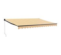Qnhdfrt Tenda da Sole Retrattile 4,5x3 m per Balcone e Terrazzo Gialla | Copertura parasole da parete per giardino o bar, ideale per creare zone d'ombra fresche senza ingombrare il pavimento.