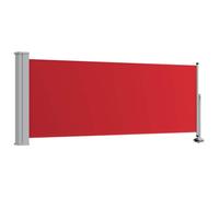 Qnhdfrt Tenda Laterale Retrattile 80x300 cm, Paravento Rosso e Grigio