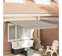 Qnhdfrt Tenda parasole retrattile automatica, colore beige, 300 x 250 cm, per terrazza, balcone, giardino d'inverno, con design moderno e robusto poliestere di qualità