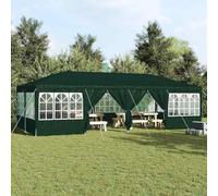 Qnhdfrt Tenda per feste verde, 8 x 4 m, rettangolare, con telaio in acciaio e rivestimento in polietilene resistente alle intemperie, spaziosa per 12 persone, design moderno per giardino, terrazza e