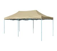 Qnhdfrt Tenda pieghevole pop-up, 3 x 6 m, colore bianco crema, gazebo da giardino, per esterni, con tetto impermeabile al 100% e protezione UV per barbecue, matrimoni, festival
