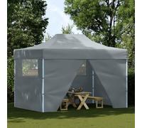 Qnhdfrt Tenda Pieghevole Pop-Up 3x4,5 m con 4 Pareti Laterali Antracite