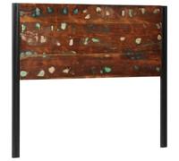 Qnhdfrt Testiera 120 x 100 cm in legno massello riciclato e telaio in ferro, testiera autoportante per letti da 120 cm, design moderno vintage, schienale per la camera da letto e il relax per Bedroom