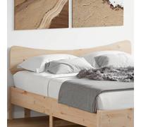 Qnhdfrt Testiera 150 cm in legno di pino massello non trattato 155,5 x 81 cm Design moderno rustico gambe in legno robusto schienale per lettura, tenuta comoda per camera da letto matrimoniale