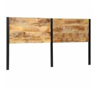 Qnhdfrt Testiera 200 cm, in legno di mango e ferro autoportante, design moderno, schienale per leggere e guardare la TV in camera da letto