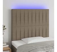 Qnhdfrt Testiera a LED, colore tortora, 80 x 5 x 118/128 cm, tessuto con LED che cambia colore, altezza regolabile, ampia imbottitura da parete per camera da letto