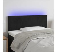 Qnhdfrt Testiera a LED in velluto nero, 80 x 5 x 88 cm, regolabile in altezza, con illuminazione cambia colore, moderna testiera per camera da letto e camera dei ragazzi