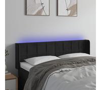 Qnhdfrt Testiera a LED per letto in velluto nero, 147 x 16 x 78/88 cm, regolabile in altezza, illuminazione colorata, moderna per schienale del letto, camera da letto, soggiorno