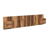 Qnhdfrt Testiera con Comodini 3 Pz in Legno Ingegnerizzato 337 cm | Set da parete con testata e comodini per camera da letto, offre pratici scomparti e un design moderno salvaspazio.