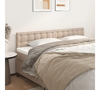 Qnhdfrt Testiera da 2 pezzi, cappuccino, 100 x 5 x 78/88 cm, in ecopelle, regolabile in altezza, resistente, con borchie, design moderno per camera da letto