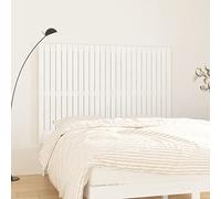 Qnhdfrt Testiera da parete bianca 159,5 x 110 cm in pino massello moderno letto testiera montaggio a parete comodo schienale per camera da letto con o senza headboard esistente