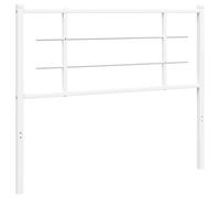 Qnhdfrt Testiera di Ricambio per Letto in Metallo Bianco 107 cm | Spalliera in acciaio per camera da letto, ideale come supporto per leggere. Adatta a letti con tubi quadrati.