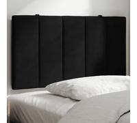 Qnhdfrt Testiera Hanko nero 80 cm velluto cuscino da parete con schienale in schiuma per letto o parete confortevole design classico per camera da letto e camera degli ospiti