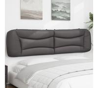 Qnhdfrt Testiera Hvar 200 cm Grigio Ecopelle Onde Design Comodo Schienale per Letto o Parete Camera Da Letto Moderna