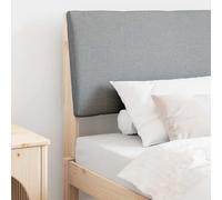 Qnhdfrt Testiera imbottita grigio chiaro 100 x 17 x 93,5 cm in pino massello per il design moderno della camera da letto, schienale robusto, telaio del letto per Bedroom