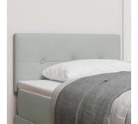 Qnhdfrt Testiera letto 100 cm altezza regolabile Trapuntato velluto grigio chiaro design moderno robusto legno massello per camera da letto
