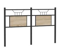 Qnhdfrt Testiera Letto 150 cm Industriale Rovere Sonoma e Acciaio | Supporto posteriore per camera da letto, ideale per leggere o guardare la TV. Telaio robusto e facile montaggio.