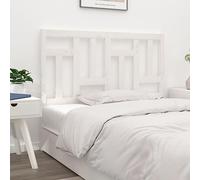 Qnhdfrt Testiera letto 155,5 x 100 cm legno massello di pino bianco moderno design a doghe comodo schienale camera da letto testate adatto per leggere e guardare la TV