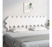 Qnhdfrt Testiera letto 196 x 80,5 cm in legno di pino massiccio bianco con fascino rustico, comodo schienale per dormire e camera degli ospiti