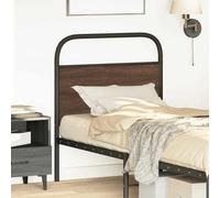 Qnhdfrt Testiera Letto 75 cm Acciaio e Legno Ingegnerizzato | Supporto stabile e design elegante per la camera da letto, ideale per leggere o guardare la TV a letto.