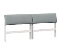 Qnhdfrt Testiera Letto Imbottita 200cm in Legno di Pino Grigio Chiaro | Supporto comodo e morbido per camera da letto con stabile struttura portante in legno massello.
