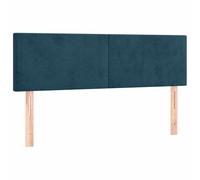 Qnhdfrt Testiera Letto in Velluto Blu Scuro 144x5x78/88 cm