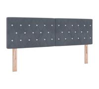 Qnhdfrt Testiera Letto in Velluto Grigio Scuro Regolabile 144 cm
