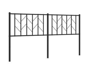 Qnhdfrt Testiera Letto Matrimoniale in Metallo Nero 160 cm