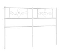 Qnhdfrt Testiera Letto Piazza e Mezza in Acciaio Bianco 120cm | Supporto per la schiena e struttura stabile in acciaio verniciato per arredare la camera da letto moderna.