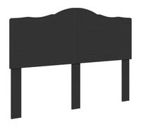 Qnhdfrt Testiera Letto Rovere Nero in Legno Ingegnerizzato 163x100 cm | Pannello testata rettangolare per camera da letto, ideale per rifinire la zona notte con un tocco moderno.