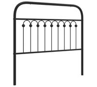 Qnhdfrt Testiera Letto Singolo 100 cm in Acciaio Nero