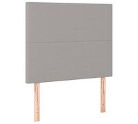 Qnhdfrt Testiera Letto Singolo 100x5 cm Grigio in Tessuto Regolabile