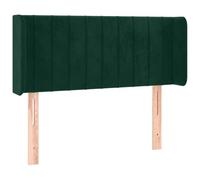 Qnhdfrt Testiera Letto Singolo a Orecchie in Velluto Verde Scuro 93cm | Testata letto imbottita e regolabile in velluto verde scuro, ideale per la camera da letto moderna.