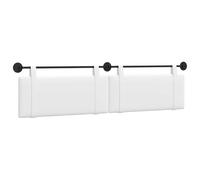 Qnhdfrt Testiera Letto Sospesa a Muro, 2 Pezzi Tessuto Bianco 210cm