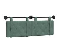 Qnhdfrt Testiera Letto Sospesa in Velluto Verde Mare, Set da 2 Pannelli | Elegante pannello imbottito per la camera da letto, realizzato in morbido velluto e facile da montare a parete.