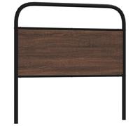 Qnhdfrt Testiera marrone effetto rovere, 105 x 100 cm, in acciaio e legno, schienale robusto e design moderno, per la struttura del letto, larghezza 100 cm, decorazione per camera da letto
