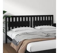 Qnhdfrt Testiera nera 205,5 x 4 x 100 cm in pino massello Design moderno per fascino rustico e schienale confortevole, compatibile con telaio del letto per camera da letto camera degli ospiti