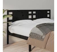 Qnhdfrt Testiera nera in legno di pino massiccio, 206 x 4 x 100 cm, moderna testiera come schienale con effetto rustico, adatta per camere da letto e ospiti