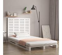 Qnhdfrt Testiera per letto bianco 106 x 3 x 91,5 cm legno massello pino elegante testiera da parete come schienale per leggere e guardare la TV in camera da letto