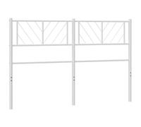 Qnhdfrt Testiera per Letto da 150 cm in Acciaio Verniciato Bianco | Supporto stabile per la camera da letto: elegante struttura metallica per leggere e guardare la TV in totale comfort.