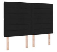 Qnhdfrt Testiera per Letto Matrimoniale in Tessuto Nero 144 cm | Pannello imbottito regolabile in altezza a 118 o 128 cm, ideale per completare il letto della camera da letto.