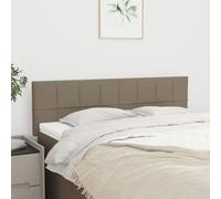 Qnhdfrt Testiera per letto Set da 2 pezzi, tortora, 72 x 5 x 78/88 cm, altezza regolabile, traspirante, imbottita, in tessuto tortora e gambe in legno di larice, design moderno per camera da letto