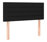 Qnhdfrt Testiera per Letto Singolo 90x5 cm in Tessuto Nero | Aggiungi stile alla tua camera da letto con questa testata imbottita e regolabile in altezza in elegante tessuto nero.
