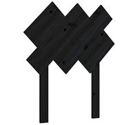 Qnhdfrt Testiera per Letto Singolo Nera 72,5x3x81 cm in Legno Pino | Supporto confortevole per la schiena e design rustico per rinnovare lo stile della vostra camera da letto.