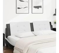 Qnhdfrt Testiera Zadar, larghezza 200 cm, in ecopelle, colore bianco, nero, moderno cuscino da parete con schienale in gommapiuma, per letto e camera da letto