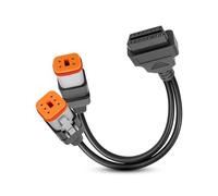 QNHEAY Adattatore diagnostico OBD2 per moto, 4 pin+6 pin, connettore 2 in 1, adatto per Harley, molti modelli di moto, cavo da 30,5 cm