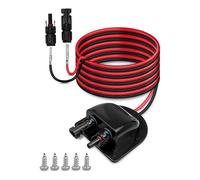 QNHEAY Scatola di giunzione per cavo impermeabile con connettore solare per ingresso attraverso il tetto del camper, con cavo di prolunga solare da 3 m e 10 AWG, connettore su camper, barca, furgone