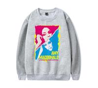 QNMGUN Amy Macdonald Is This What You've Been Waiting for Felpa con Cappuccio, Classico Pullover con Cappuccio per Uomo E Donna Comodo Stile Street,Grigio,L