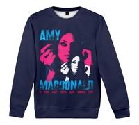 QNMGUN Amy Macdonald Is This What You've Been Waiting for Felpa con Cappuccio, Classico Pullover con Cappuccio per Uomo E Donna Comodo Stile Street,Blu,S