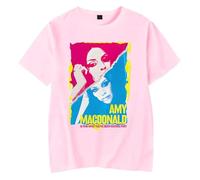 QNMGUN Amy Macdonald Is This What You've Been Waiting for T-Shirt, A Maniche Corte da Uomo E da Donna Abbigliamento Streetwear alla Moda,Rosa,M